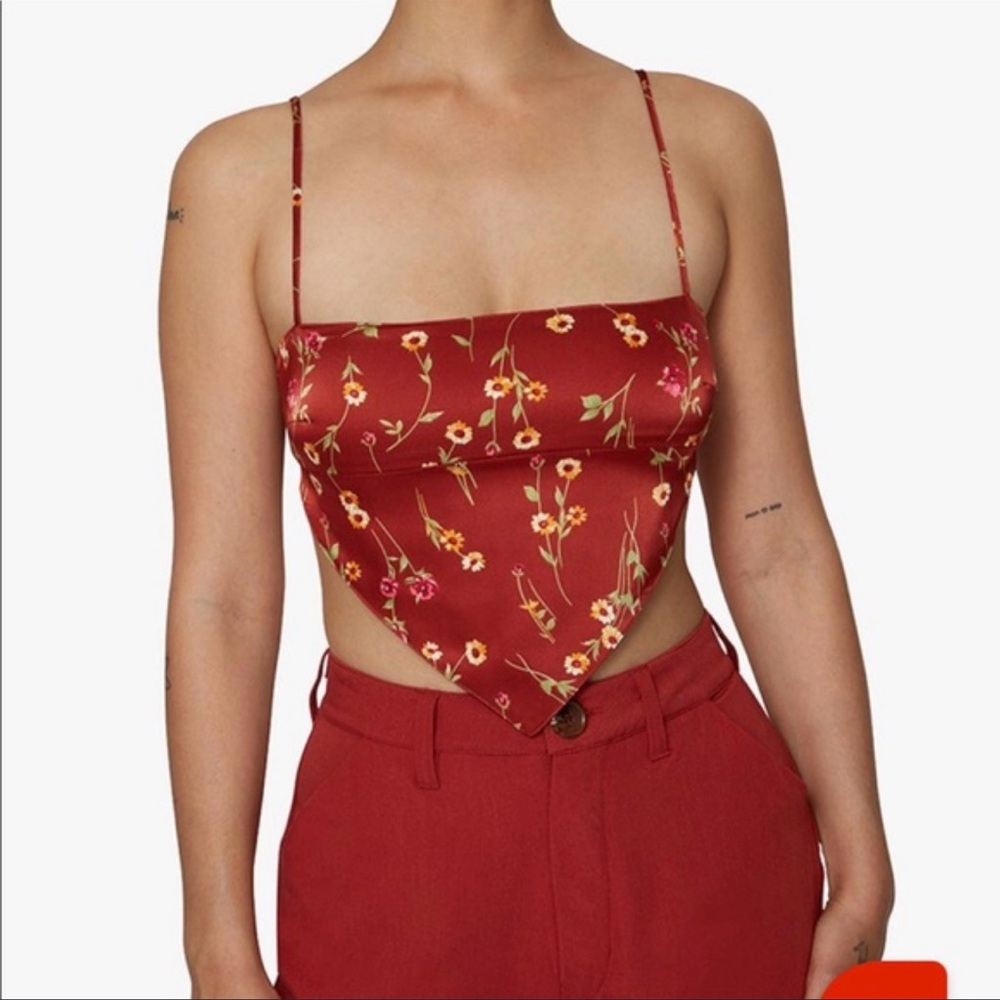 Floral Red Women's Top